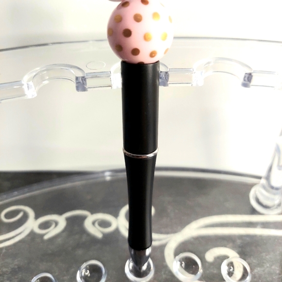 New Hand Crafted Cowboy Zebra Bubblegum Beaded Pen. - Picture 3 of 3